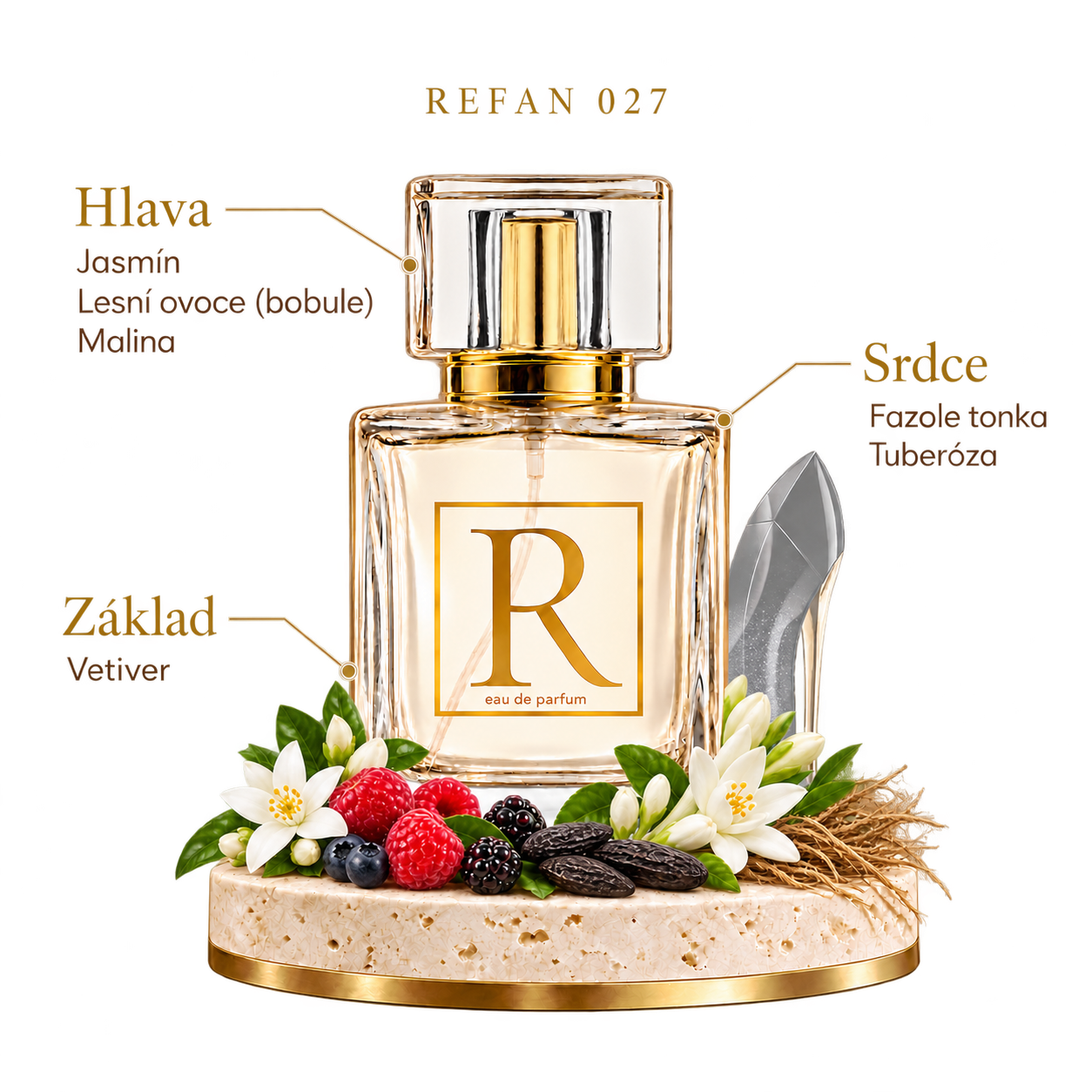 Refan 027 – hlava, srdce a základ vůně